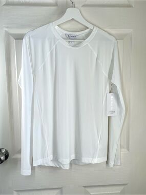 Athleta Ultimate Train Long Sleeve Top Crisp White SP